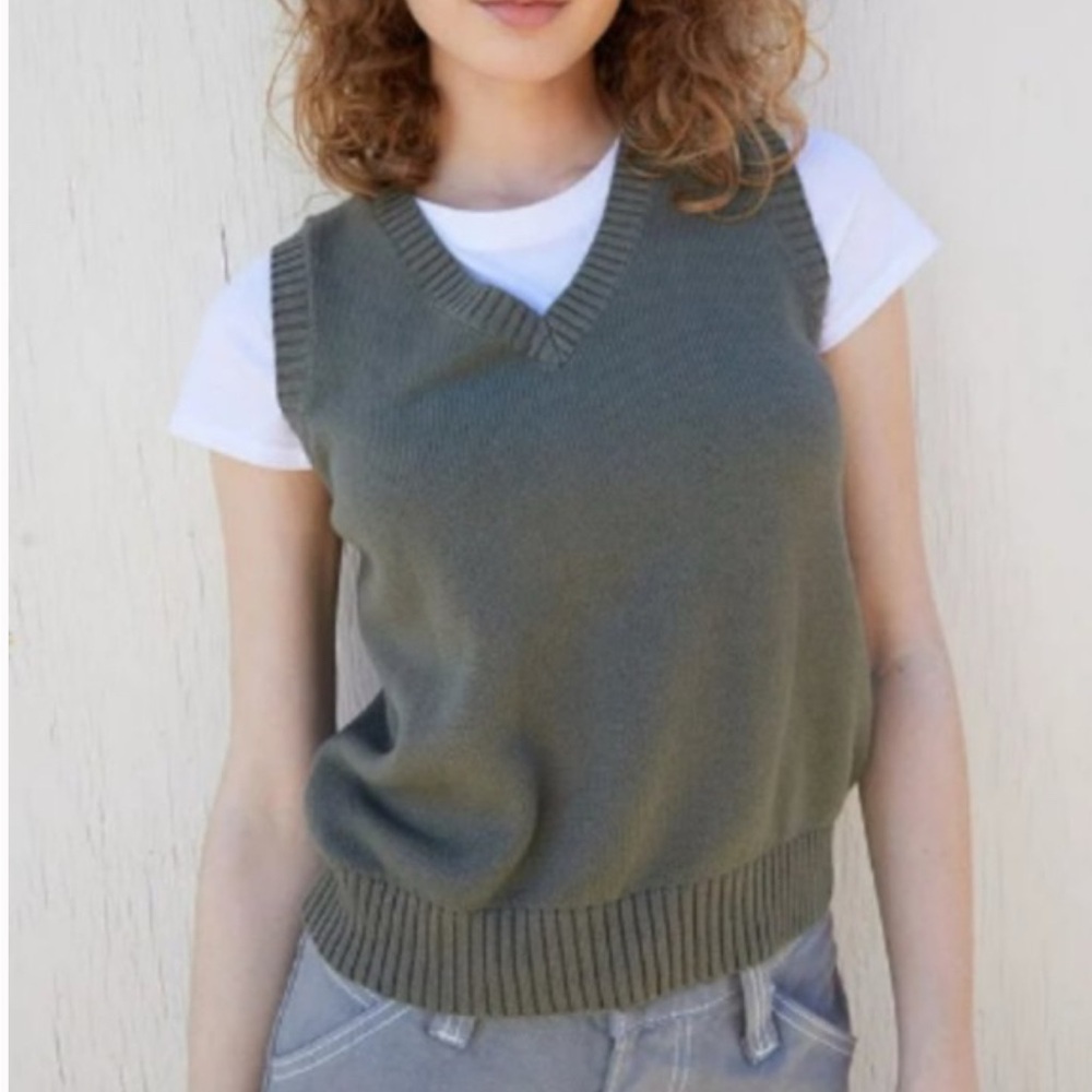 Brandy Melville Olive Green  sweater vest
